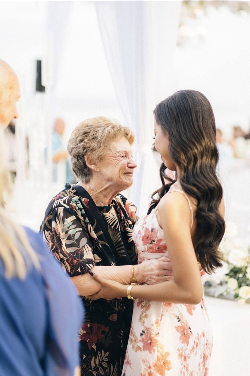 A quiet moment with grandma