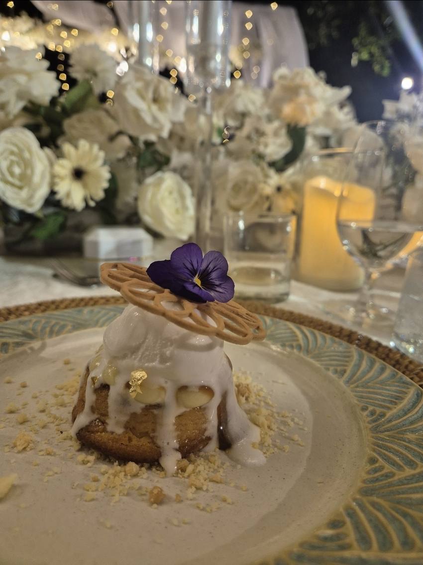 Dessert at the engagement dinner
